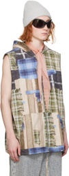 Acne Studios Green Print Hooded Vest