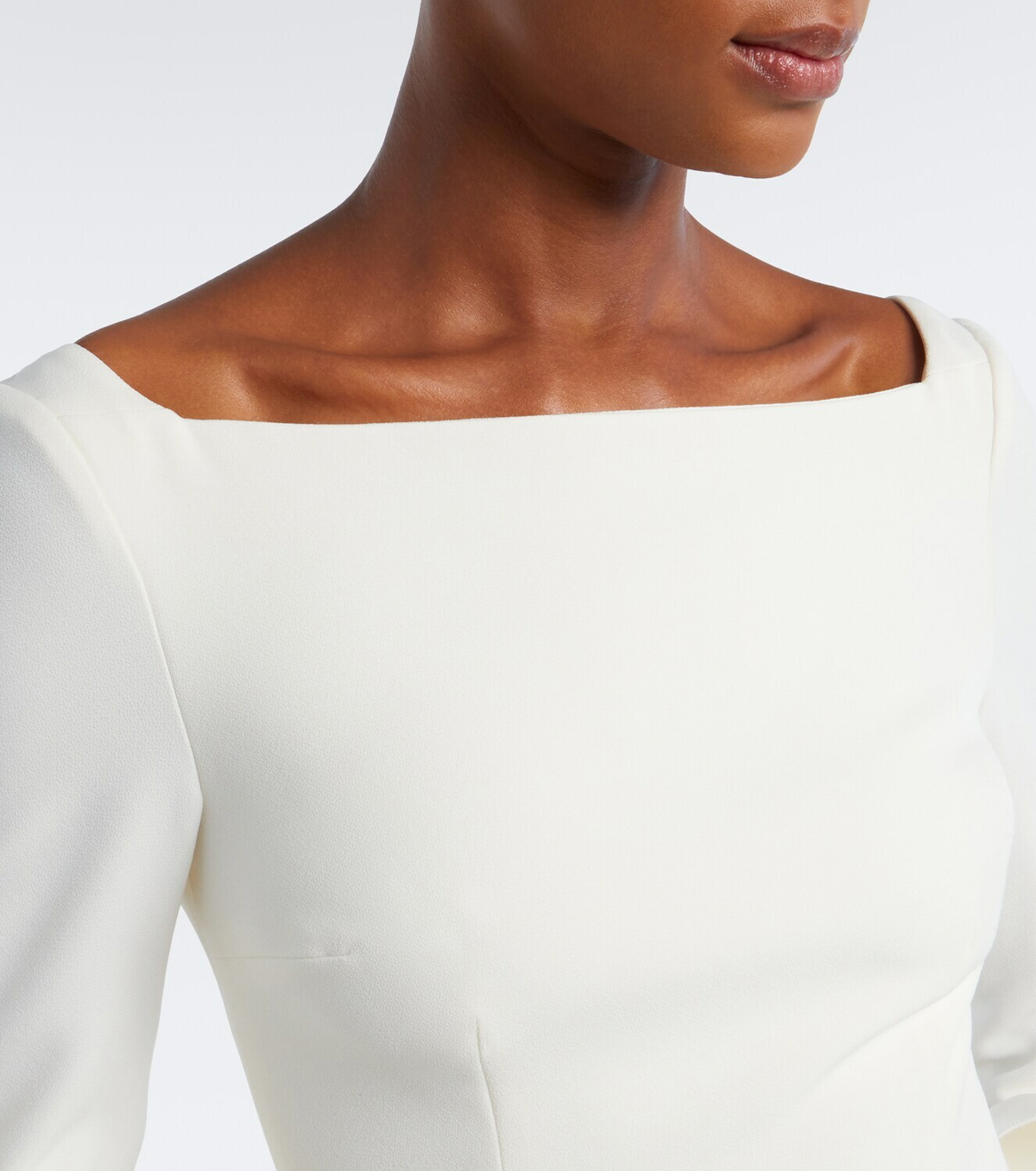 Safiyaa Belisa belted ruffled crêpe gown