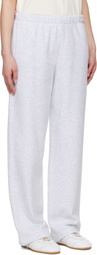SKIMS Gray Cotton Fleece Classic Straight Leg Sweatpants