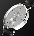 NOMOS Glashütte - At Work Metro Neomatik Automatic 39mm Stainless Steel and Leather Watch, Ref. No. 1115 - Silver