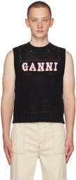 GANNI Black Rope Vest