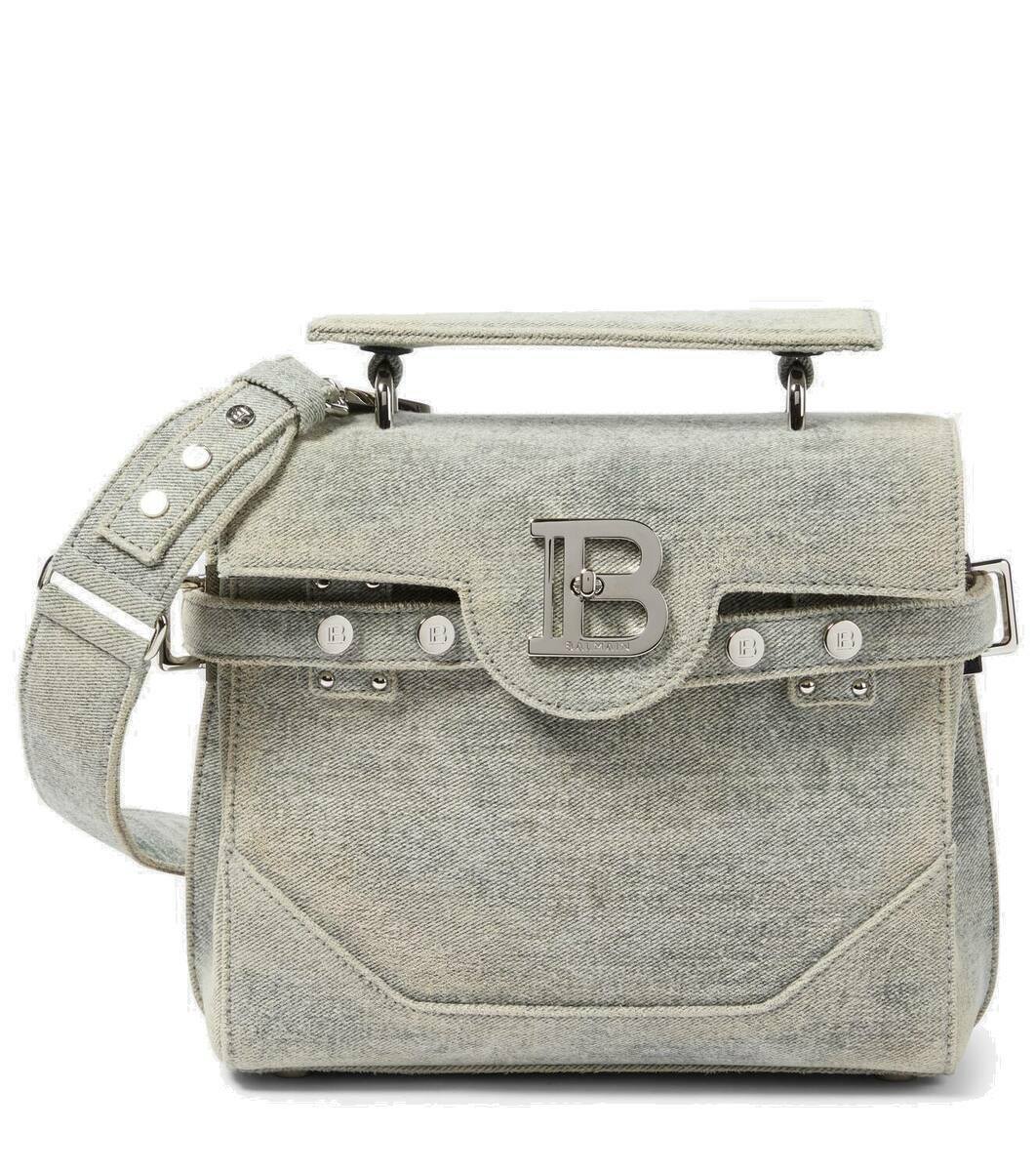 【Balmain】B-BUZZ POUCH 23-DENIM PRINTED CANVAS◆EN1LE596TDE B-Buzz Pouch 23 in denim print canvas - Women | BALMAIN