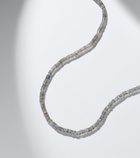 Sydney Evan 14kt gold beaded necklace with quartz and diamonds
