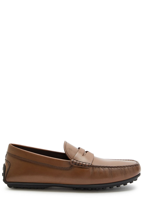 Photo: Tods City Gommino Leather Loafers Brown