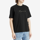 Lanvin Men's Denim Script Logo T-Shirt in Black