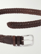 Mr P. - 3cm Woven Leather Belt - Brown