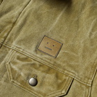 Acne Studios Orsan Padded Canvas Face Jacket in Khaki Beige