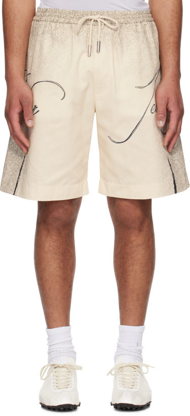 Photo: Jean Paul Gaultier Beige 'The Multi-Tattoo' Shorts