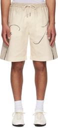 Jean Paul Gaultier Beige 'The Multi-Tattoo' Shorts