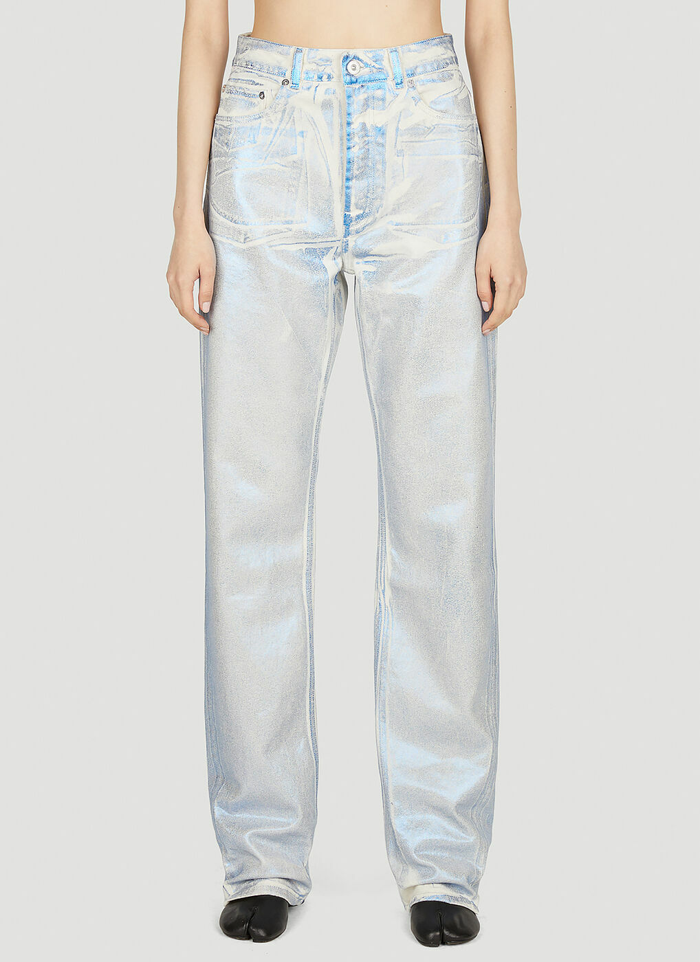 Our Legacy - Blue Foil Jeans in Light Blue Our Legacy