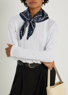 Weekend Max Mara Siam Printed Silk Scarf - Navy - One Size
