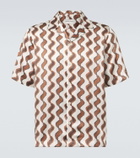Frescobol Carioca Roberto printed silk bowling shirt