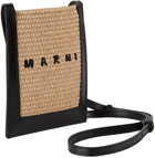 Marni Brown & Black Logo Phone Sleeve