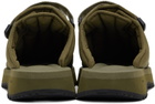 SUICOKE Khaki ZAVO-PUFFab Slippers