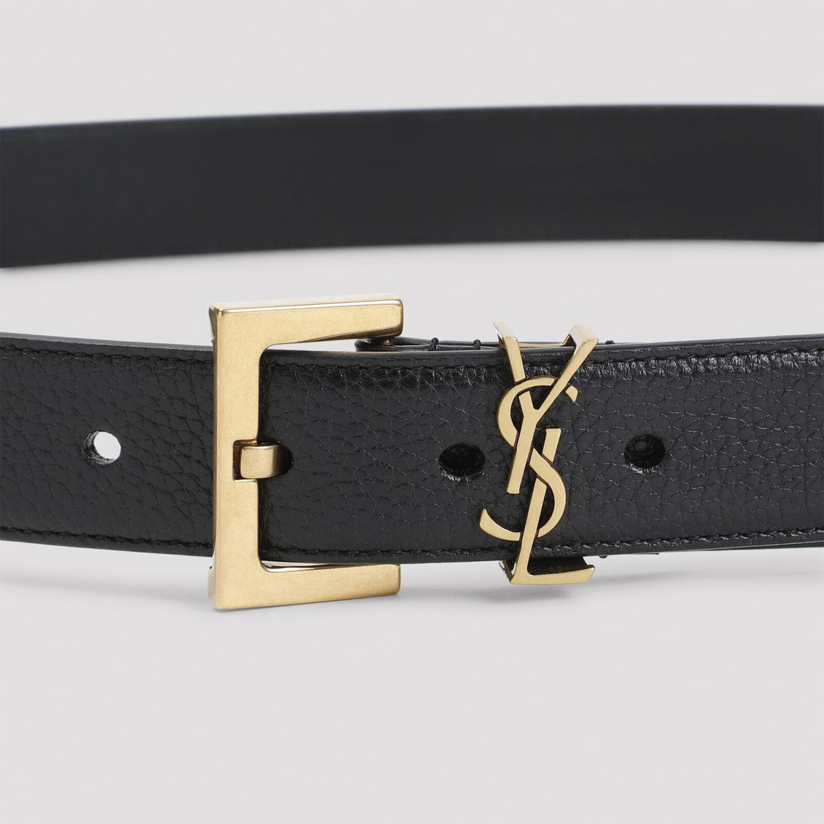 Saint Laurent Black Leather Belt Saint Laurent