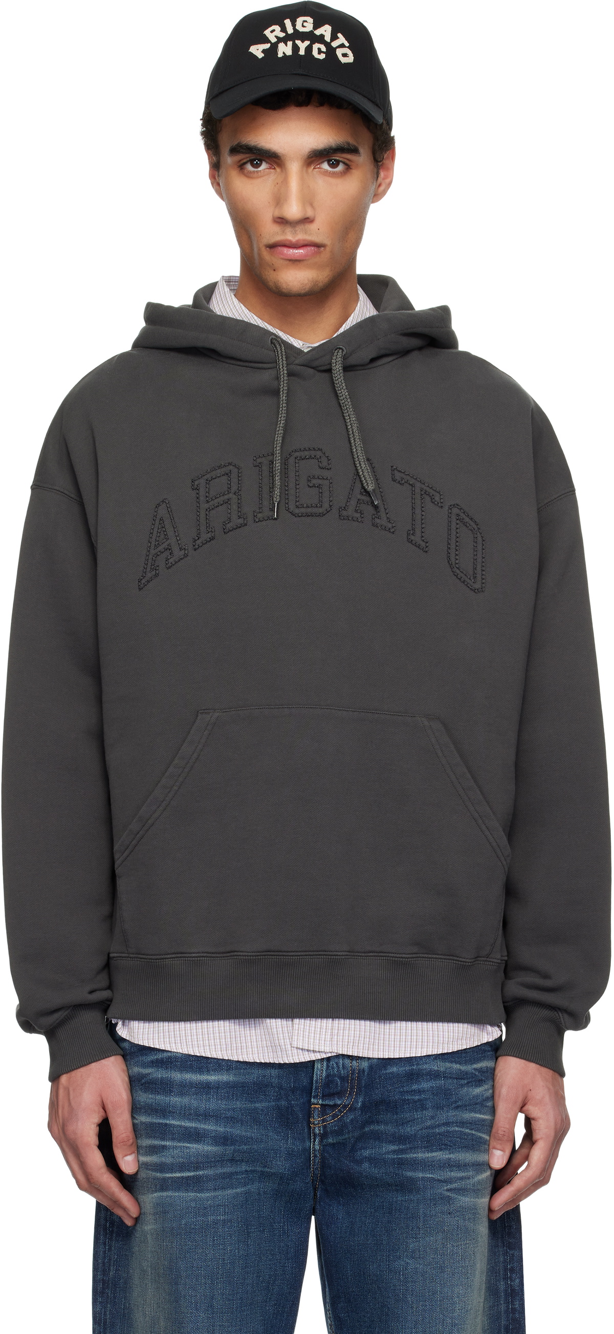 Axel Arigato Gray Link Zip-Up Hoodie Axel Arigato