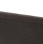 Valextra - Pebble-Grain Leather iPad Case - Men - Dark brown