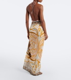 La DoubleJ Printed cotton beach cover-up