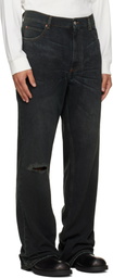 MM6 Maison Margiela Navy Straight-Leg Jeans