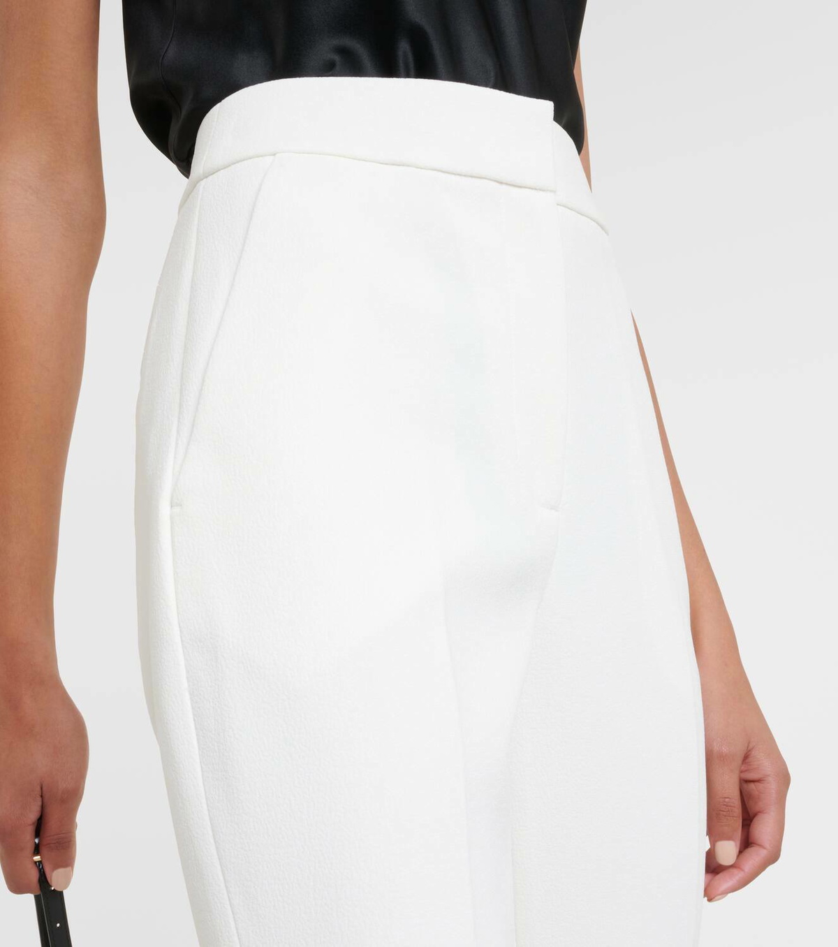 Rebecca Vallance Bridal Evelyn mid-rise crêpe bootcut pants
