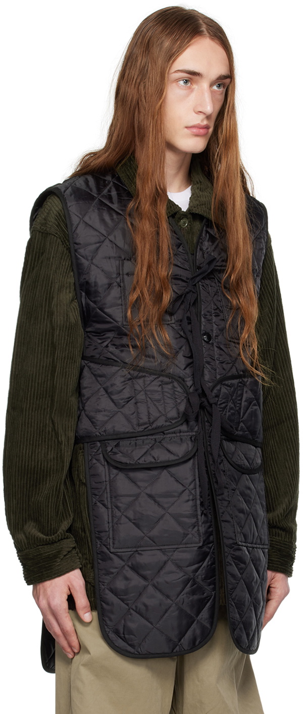 Engineered Garments Black Quilted Vest Engineered Garments