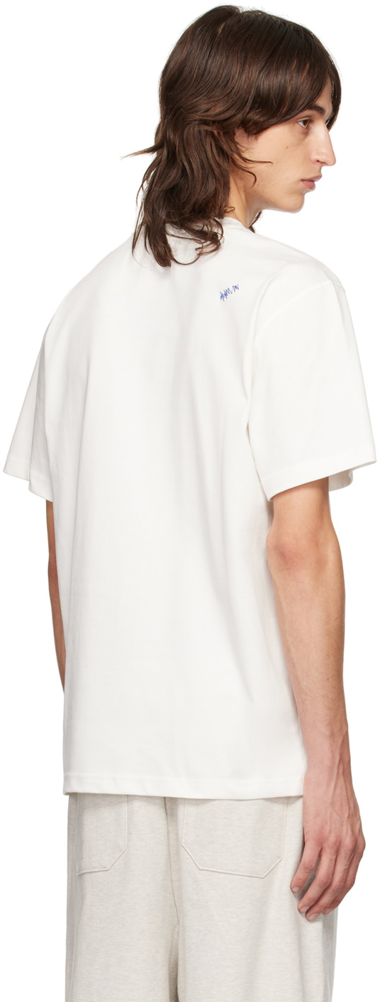 【関税込み】ADER error ホワイト フロックロゴ Tシャツ ADER error White Flocked Logo T-shirt ADER error