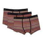 Paul Smith Three-Pack Multicolor Multi Stripe Boxer Briefs