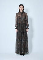 Saint Laurent Lavallière Paisley Silk Crepon Maxi Dress