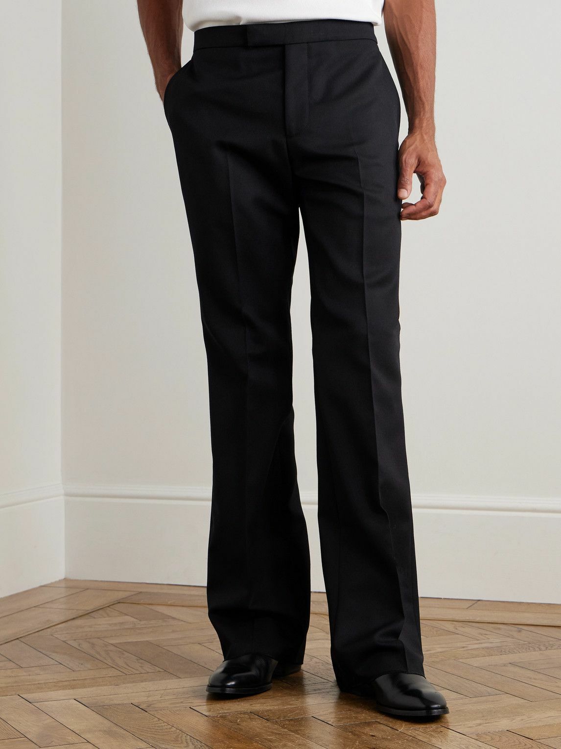 McQueen - Straight-Leg Wool-Twill Trousers - Black