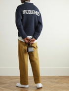 Jacquemus - Logo-Intarsia Alpaca-Blend Sweater - Blue