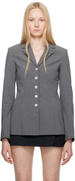 Sandy Liang Gray Exton Blazer