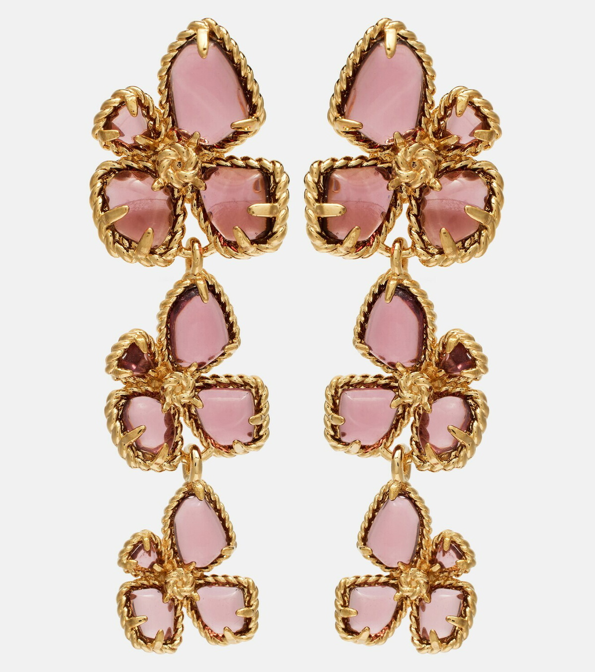 Zimmermann Bloom Large embellished drop earrings