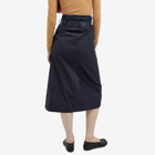 Helmut Lang Women's Trench Coat Skirt in Navy