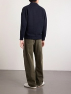 C.P. Company - Knitted Zip-Up Cardigan with Detachable Cotton Gilet - Blue