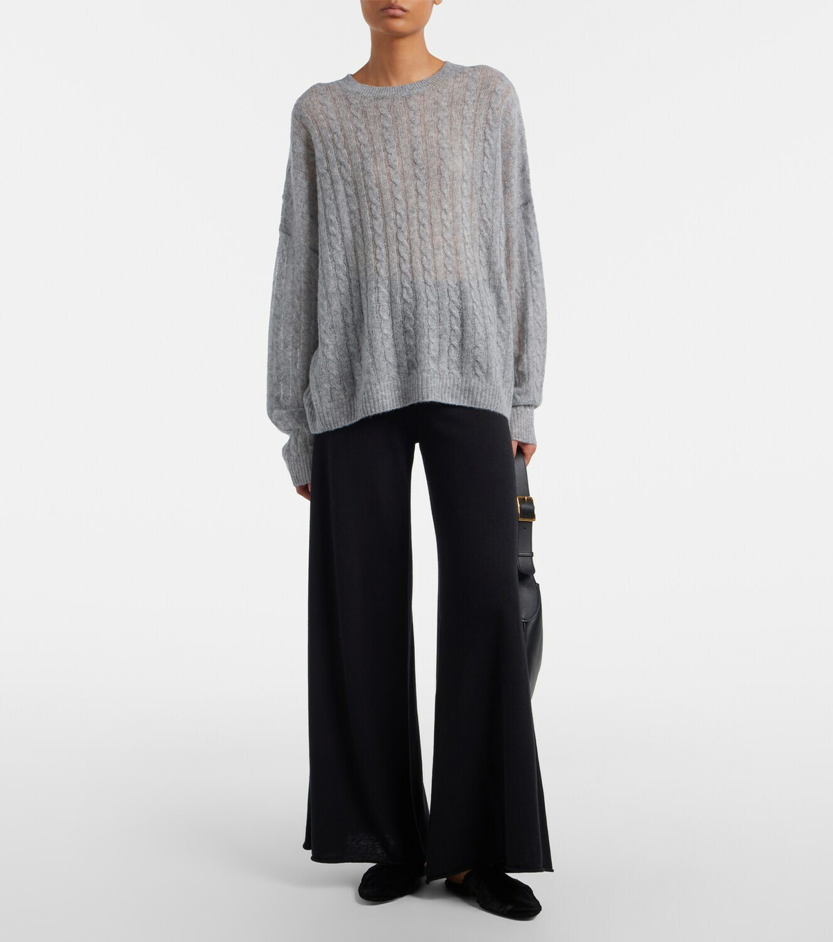 Lisa Yang Ainsley cotton and cashmere wide-leg pants