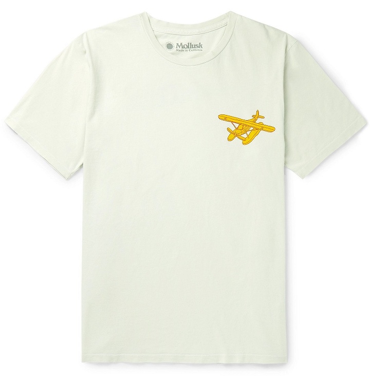 Photo: Mollusk - Quiet Departure Printed Cotton-Jersey T-Shirt - Neutrals