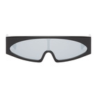 Rick Owens Black and Silver Kiss Sunglasses