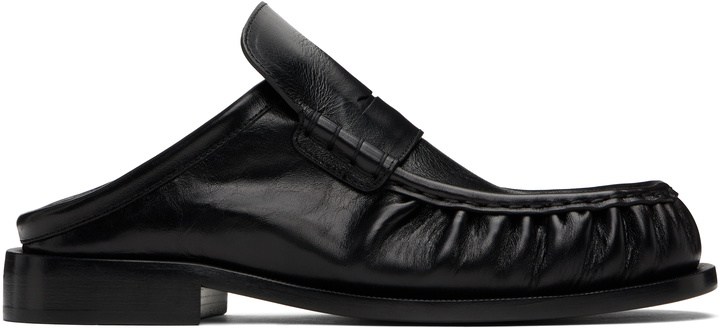 Photo: Dries Van Noten Black Slip On Loafers