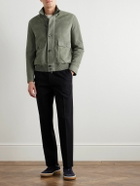 Brioni - 75 Padded Suede Blouson Jacket - Green
