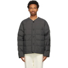 Jil Sander Grey Down Ripstop Insulator Jacket