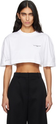 Givenchy White Cropped Cocoon T-shirt