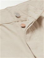 Drake's - Tapered Cotton-Canvas Trousers - Neutrals