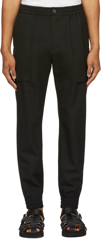 Photo: Solid Homme Black Wool Basic Lounge Pants