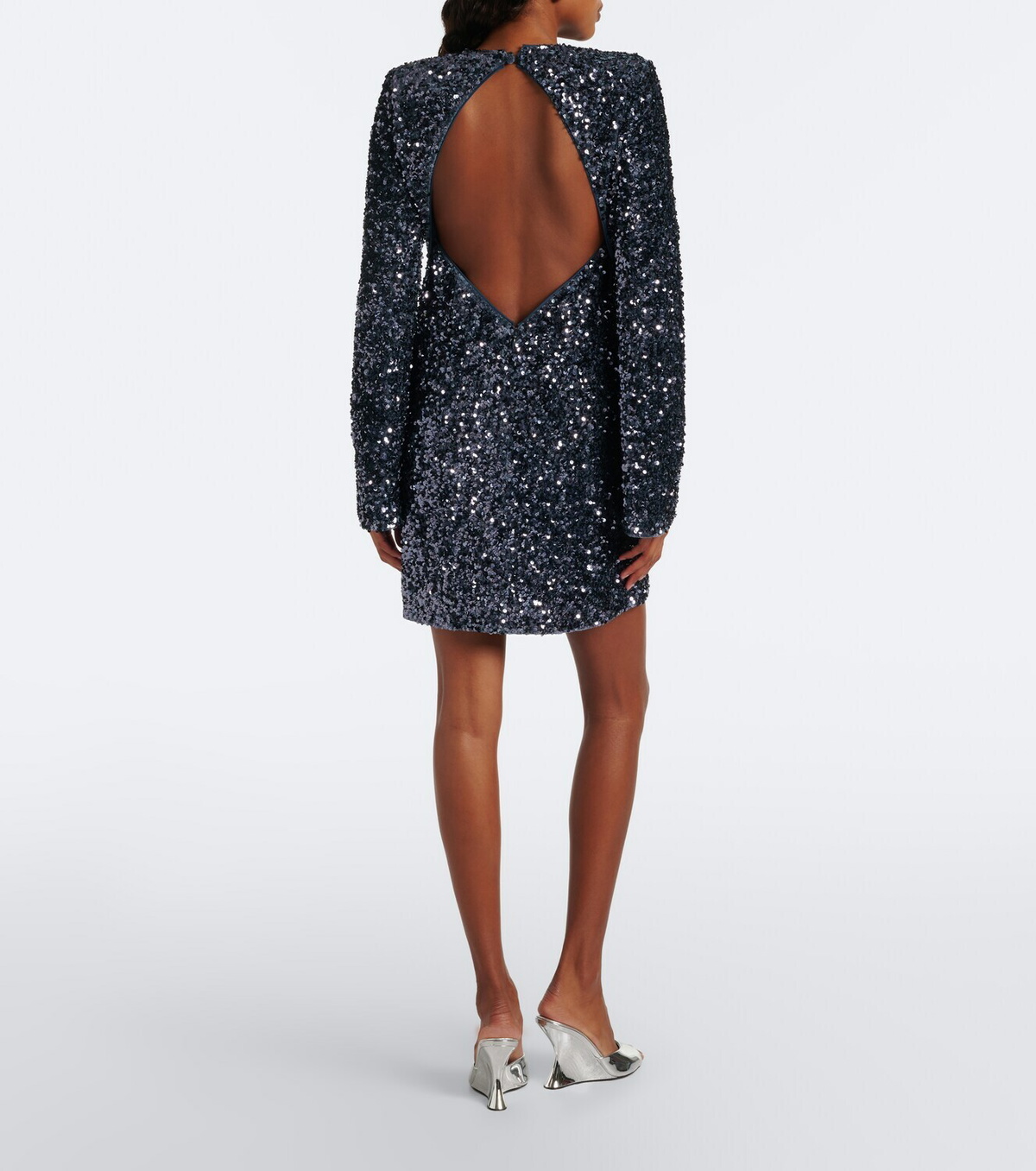 Alémais Ellie sequined open-back minidress