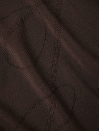 Jacquemus - Jacquard-Knit Cotton, Linen and Silk-Blend Sweater - Brown