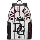 Dolce and Gabbana Black Striped King Backpack