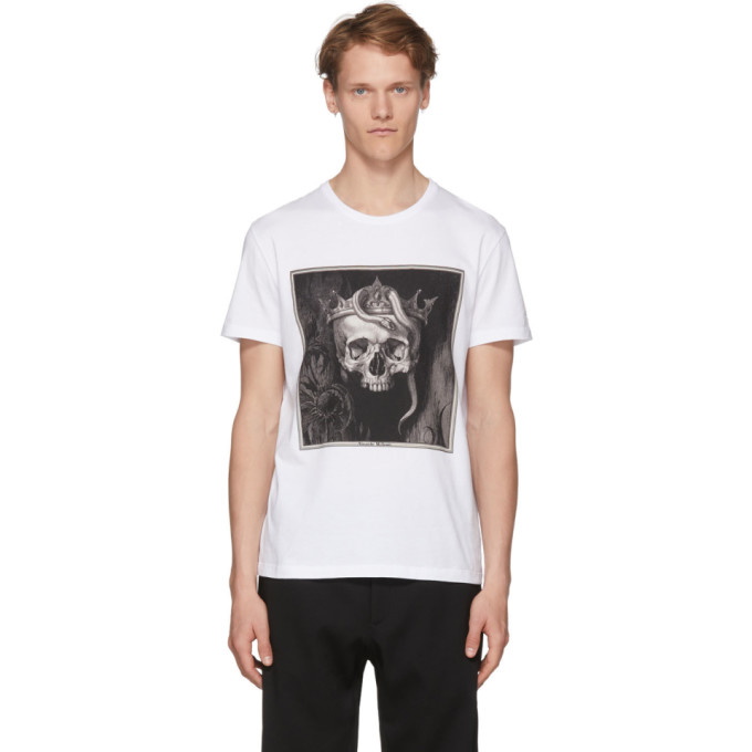 Photo: Alexander McQueen White Skull Print T-Shirt