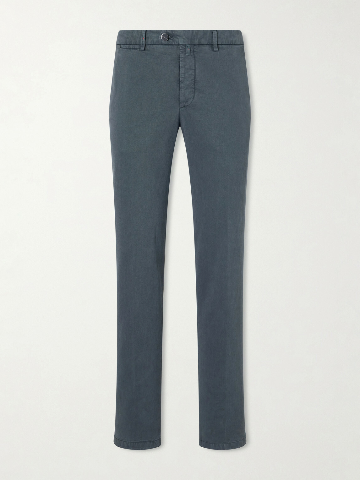 Kiton - Straight-Leg Lyocell-Blend Trousers - Gray