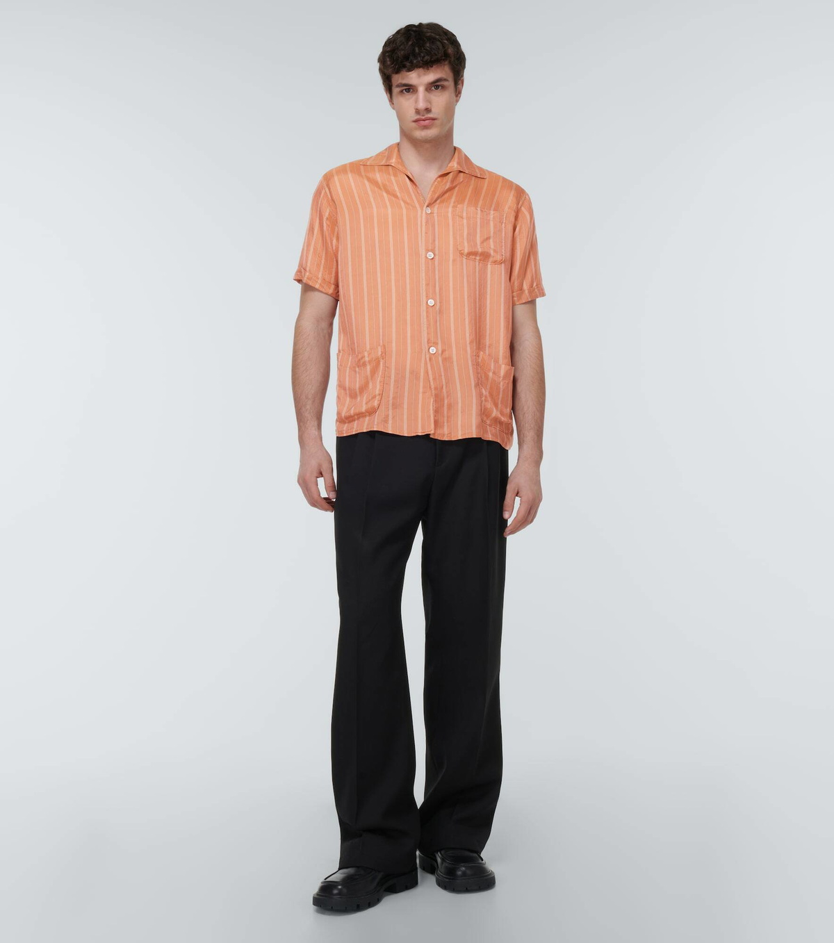 Maison Margiela - Striped bowling shirt