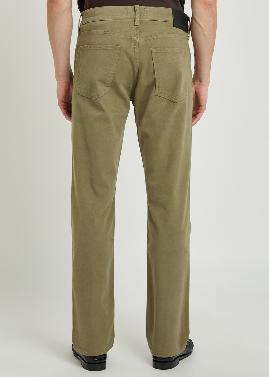 Citizens OF Humanity Elijah Straight-leg Stretch-twill Trousers Beige